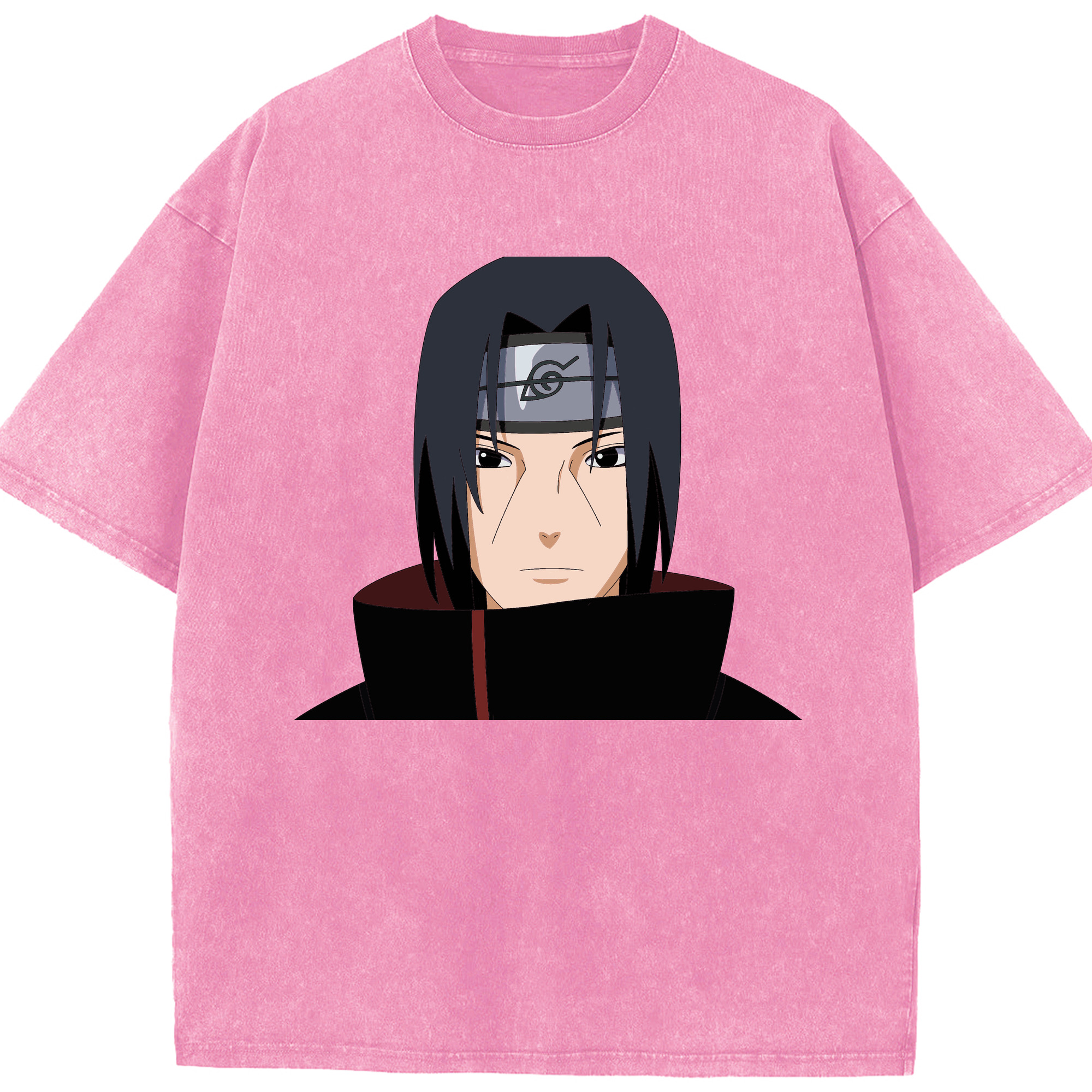 （画像用） NARUTO -ナルト- うちは イタチ Uchiha Itachi 綿100% ヴィンテージ風 半袖Tシャツ（フロントプリント）